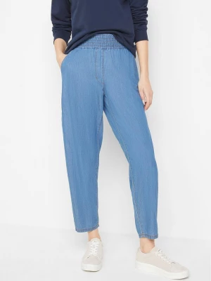 Obrázek produktu Lekkie jeansy mom, high waist, cropped BonPrix niebieski