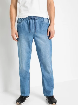 Obrázek produktu Lekkie jeansy z gumką w talii classic fit, tapered (2 pary) BonPrix niebieski