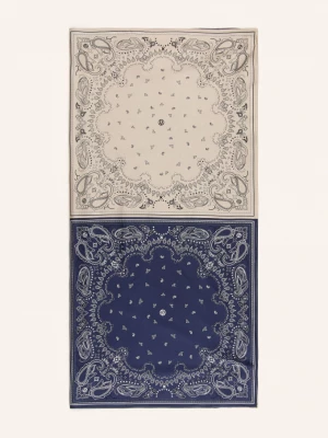 Obrázek produktu Lescarf Hedvábný Šátek krémová / tmavě modrá / černá