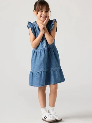 Obrázek produktu Levi's Dětské bavlněné šaty Levi's FLUTTER SLEEVE BUTTON UP D modrá