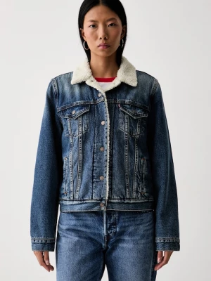 Obrázek produktu Levi's džínová bunda dámská bavlněná ORIGINAL SHERPA modrá