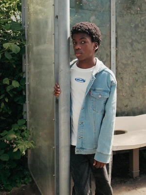 Obrázek produktu Levi's džínová bunda dětská s bavlnou INDIGO TRUCKER modrá