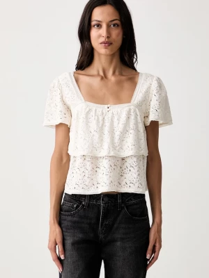 Obrázek produktu Levi's halenka s volánkem dámská krajková DOM SS LACE BLOUSE béžová