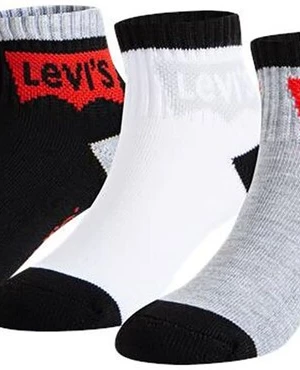 Obrázek produktu Levi's Kids Ponožky šedý melír / červená / černá / bílá