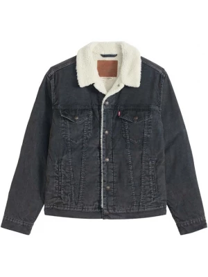 Obrázek produktu LEVI'S ® Přechodná bunda 'Levi's x Justin Timberlake Type 3 Sherpa Trucker' černá džínovina / přírodní bílá