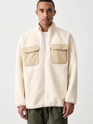 Obrázek produktu Levi's rozepínací mikina pánská fleecová CAMPO SHERPA béžová