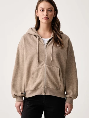 Obrázek produktu Levi's rozepínací mikina s kapucí dámská s bavlnou EVERYDAY FULL ZIP béžová
