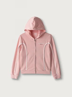 Obrázek produktu Levi's rozepínací mikina s kapucí dětská s viskózou MEET AND GREET VARSITY HO růžová