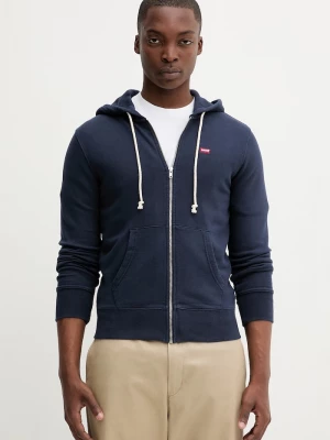 Obrázek produktu Levi's rozepínací mikina s kapucí pánská bavlněná THE ORIGINAL HM ZIP UP námořnická modř
