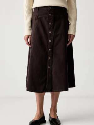 Obrázek produktu Levi's rozšířená sukně džínová YOKED WESTERN hnědá