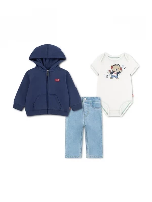 Obrázek produktu Levi's teplákový set dětský s bavlnou FULL ZIP HOODIE SET námořnická modř