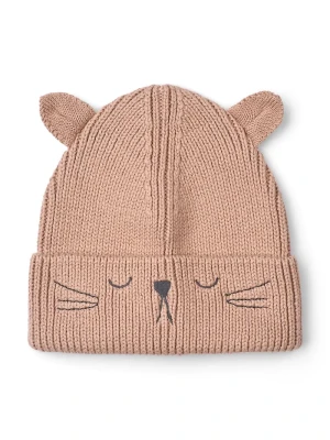 Obrázek produktu Liewood čepice dětská bavlněná Gina Beanie w Cat Embroidery růžová