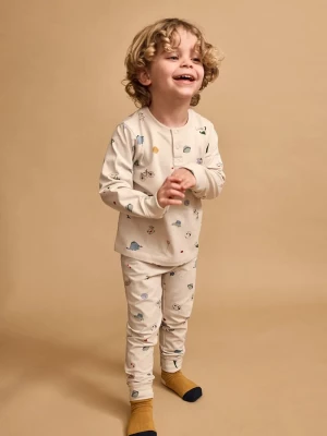 Obrázek produktu Liewood dvoudílné pyžamo dětské bavlněné s elastanem Wilhelm Grow Printed Pyjamas Set béžová