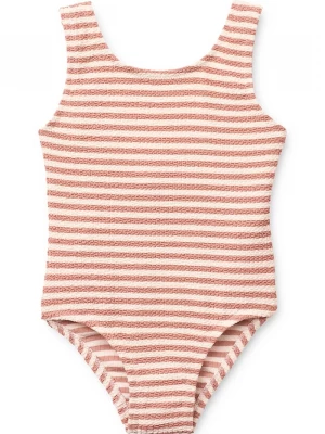 Obrázek produktu Liewood jednodílné plavky dětské Bianco Stripe Swimsuit růžová