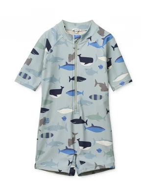 Obrázek produktu Liewood jednodílné plavky dětské Max Printed Shortsleeve Swim Jumpsuit modrá