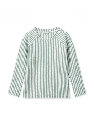 Obrázek produktu Liewood plážové tričko s dlouhým rukávem dětské Noah Seersucker Longsleeve Swim Tee zelená