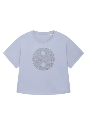 Obrázek produktu Life-Tree Oversized tričko 'Oversized Shirt Women YinYang Light' aqua modrá