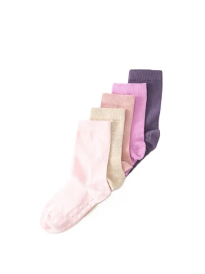 Obrázek produktu Lindex Ponožky krémová / fialová / orchidej / broskvová / růže