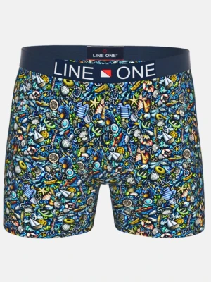 Obrázek produktu Line One Boxerky 'Line One Herren Boxershorts "Nautic Doodle"' námořnická modř
