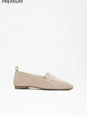 Obrázek produktu Loafersy ze skóry welurowej BonPrix beżowy