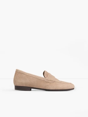 Obrázek produktu Loafersy ze skóry welurowej BonPrix brązowy