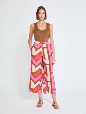 Obrázek produktu Lola Casademunt Kalhoty 'Pantalon' béžová / hnědá / oranžová / růžová