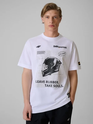 Obrázek produktu Loose tričko s potiskem unisex 4F x Drift Masters - bílé