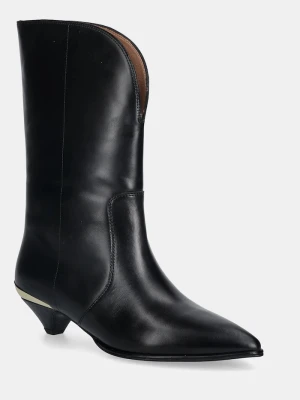 Obrázek produktu Love Moschino Kožené kotníkové boty černá