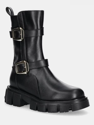 Obrázek produktu Love Moschino Kožené kotníkové boty Love Moschino černá