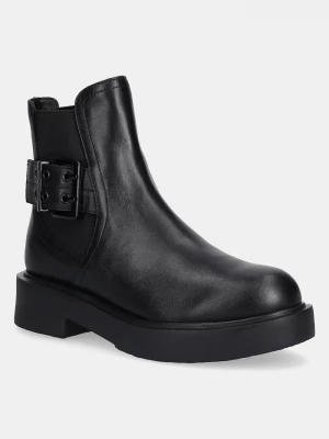 Obrázek produktu Love Moschino Kožené kotníkové boty Love Moschino černá