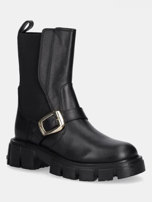 Obrázek produktu Love Moschino Kožené kotníkové boty Love Moschino černá