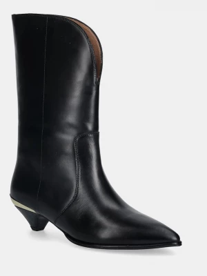 Obrázek produktu Love Moschino Kožené kotníkové boty Love Moschino černá