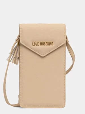 Obrázek produktu Love Moschino pouzdro dámské z imitace kůže béžová