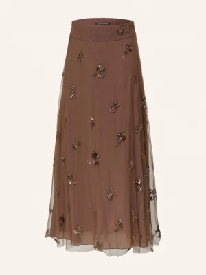 Obrázek produktu Luisa Cerano Tylová Sukně S Flitry tmavě hnědá