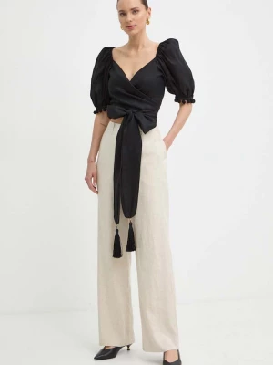 Obrázek produktu Luisa Spagnoli Lněná košile Luisa Spagnoli RUNWAY COLLECTION černá