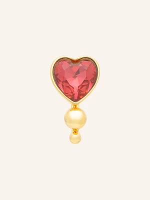 Obrázek produktu Lulu Copenhagen Náušnice Bouquet Crystal Heart Earring zlatá / růžová