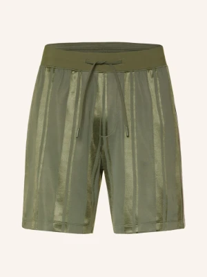 Obrázek produktu Lululemon Tréninkové Šortky Stripe tmavě zelená / bílá / černá