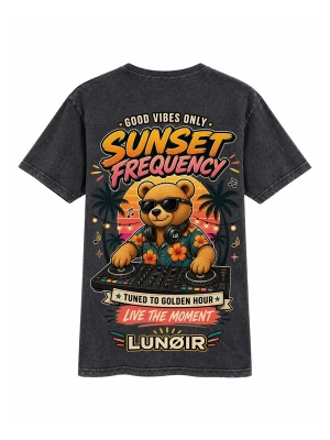 Obrázek produktu LUNØIR Studio Tričko 'Sunset Frequency' černá