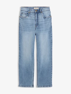 Obrázek produktu Luźne jeansy, high waist, cropped BonPrix niebieski