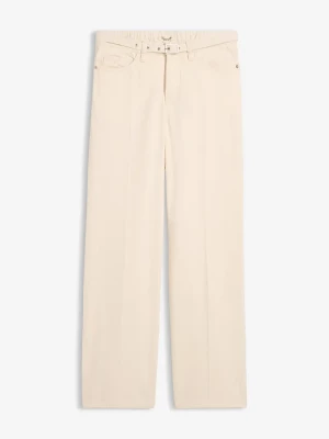 Obrázek produktu Luźne jeansy straight, mid waist, z bawełny BonPrix beżowy