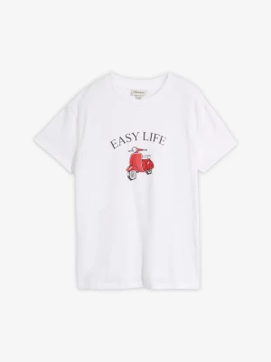 Obrázek produktu Luźny T-shirt z bawełny BonPrix biały