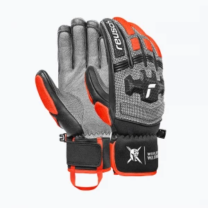 Obrázek produktu Lyžařské rukavice Reusch Worldcup Warrior DH black / silver / fluo red šedá