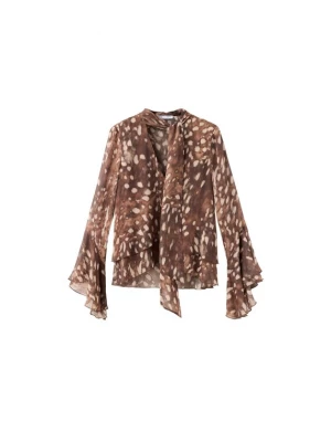 Obrázek produktu MANGO Halenka 'LIP' béžová / hnědá