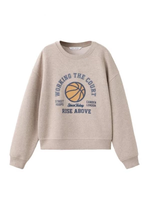 Obrázek produktu MANGO KIDS Mikina 'A2BASKET' béžová / tmavě modrá / oranžová
