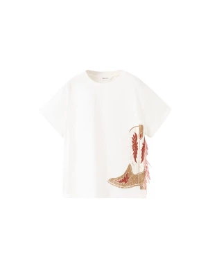 Obrázek produktu MANGO KIDS Tričko 'BOOT' světle hnědá / růžová / tmavě červená / offwhite