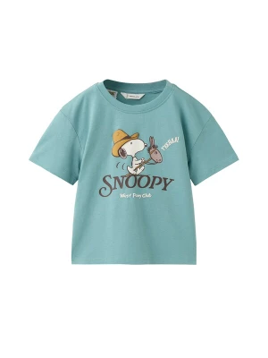 Obrázek produktu MANGO KIDS Tričko 'SNOOPY' tyrkysová / čokoládová / šafrán / bílá
