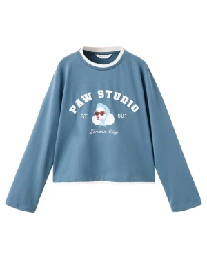 Obrázek produktu MANGO KIDS Tričko 'STUDIO' kouřově modrá / světlemodrá / červená / bílá
