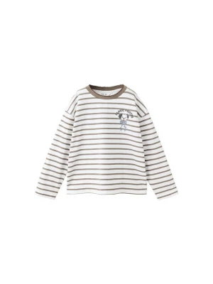Obrázek produktu MANGO KIDS Tričko světlemodrá / hnědá / černá / bílá