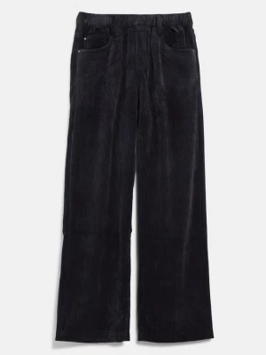 Obrázek produktu Manšestrové kalhoty Baggy / Relaxed Fit / Mid Rise / Wide Leg s.Oliver černá