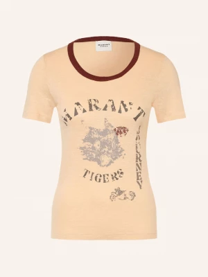 Obrázek produktu Marant Étoile Tričko Kiliann Z Lnu béžová / černošedá / tmavě červená